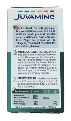 Juvamine Articulations Collagène marin et Harpagophytum – 60 comprimés