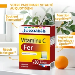 Juvamine Vitamine C fer – 30 gélules