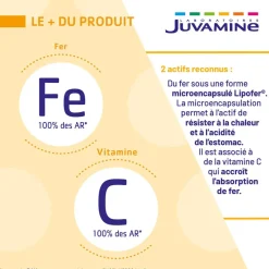 Juvamine Vitamine C fer – 30 gélules