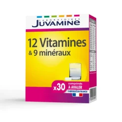 Juvamine 12 vitamines et 9 minéraux – 30 comprimés