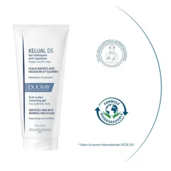 Kelual DS gel nettoyant anti-squames Ducray - tube de 200 ml