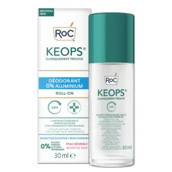 Keops Déodorant à bille 0% d'aluminium RoC - roll-on de 30ml