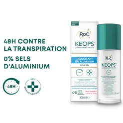 Keops Déodorant à bille 0% d'aluminium RoC - roll-on de 30ml