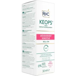 Keops déodorant sensitive soin à bille peau fragile RoC - roll-on de 30ml