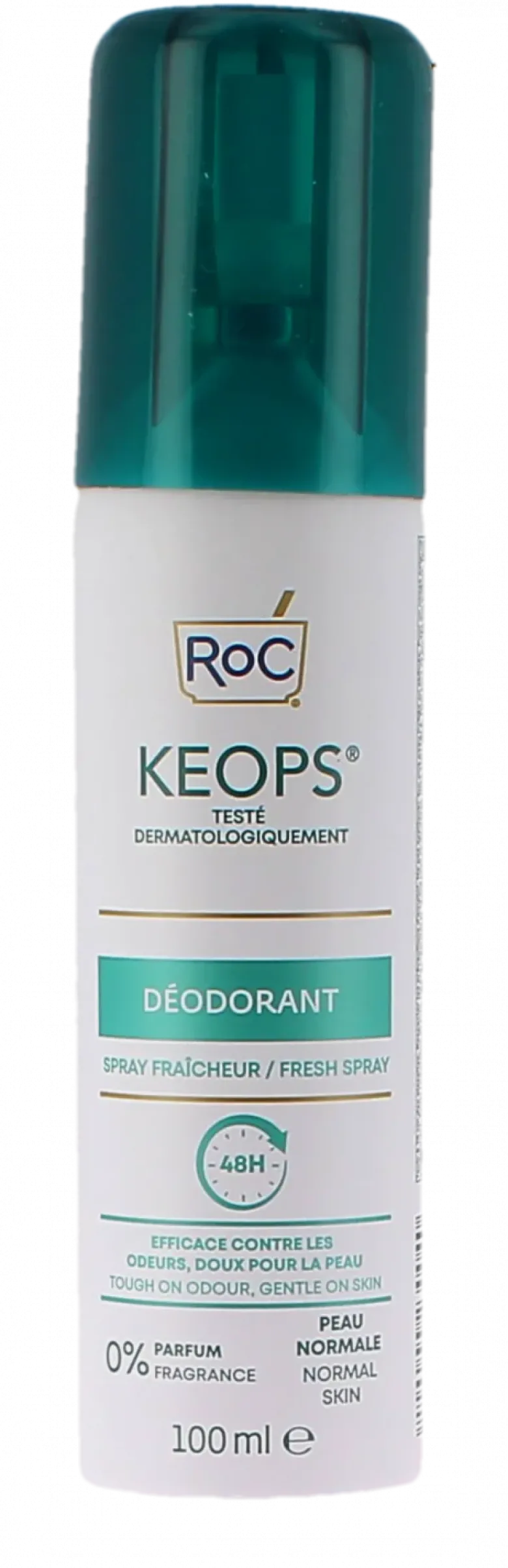 Keops déodorant spray fraîcheur 48h RoC - spray de 100ml