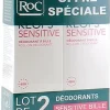 Keops Sensitive Déodorant à bille RoC - lot de 2 roll-on de 30 ml