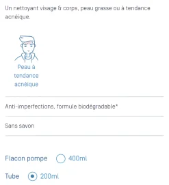 Keracnyl gel moussant visage et corps Ducray