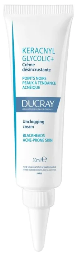 Keracnyl Glycolic+ Crème désincrustante Ducray - tube de 30 ml
