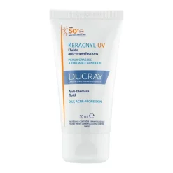 Keracnyl UV 50+ Fluide anti-imperfections peaux grasses à tendance acnéique Ducray - tube de 50 ml