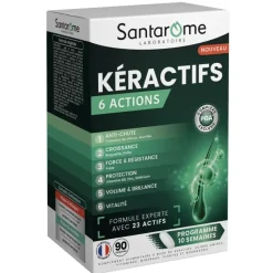 Keractifs 6 actions capillaires Santarome - boîte de 90 comprimés