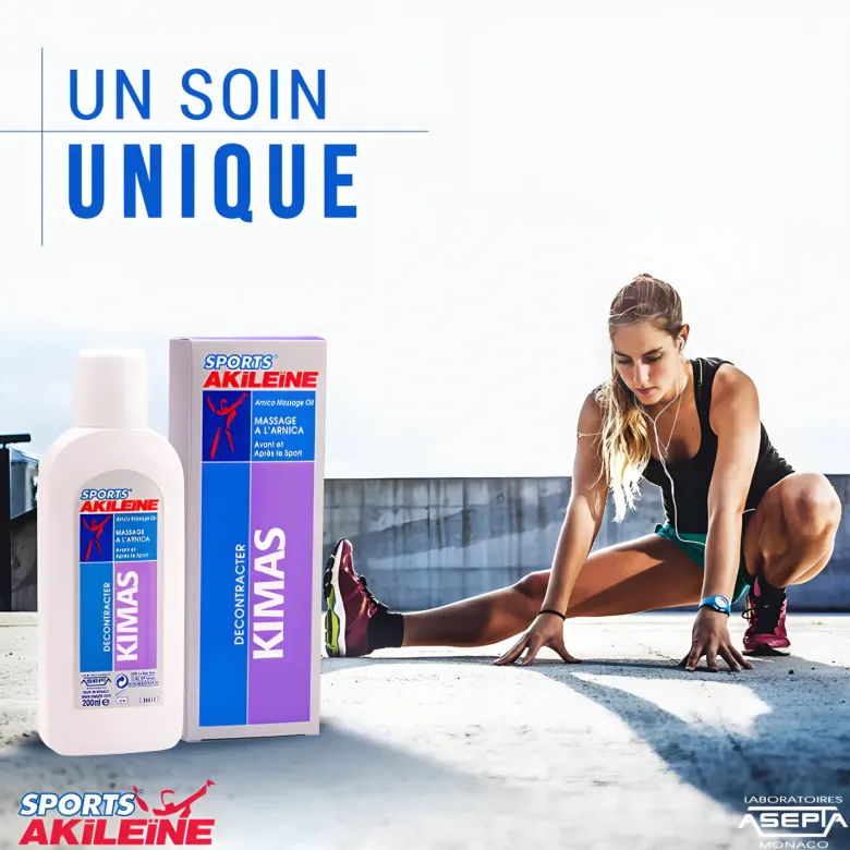 Kimas massage à l'arnica Akileïne sports - tube de 200 ml