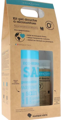 Kit gel douche à reconstituer dermasens Marque Verte - un flacon vide et un tube de 27g
