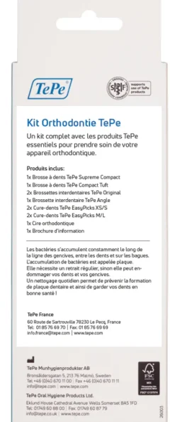 Kit orthodontie TePe - boîte de 6 produits