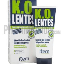 K.O. baume décolleur lentes et répulsif poux – tube 100 ml
