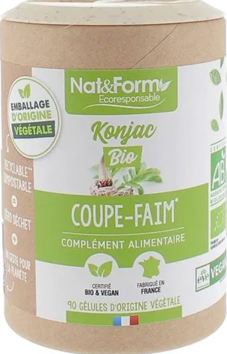 Konjac bio coupe-faim Nat&Form - boîte de 90 gélules