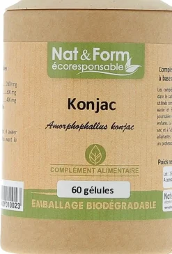Konjac Ecoresponsable Nat&Form - Boite de 60 gélules