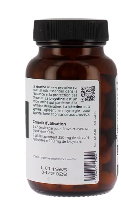 Kératine 350mg Vitavea - pot de 60 gélules