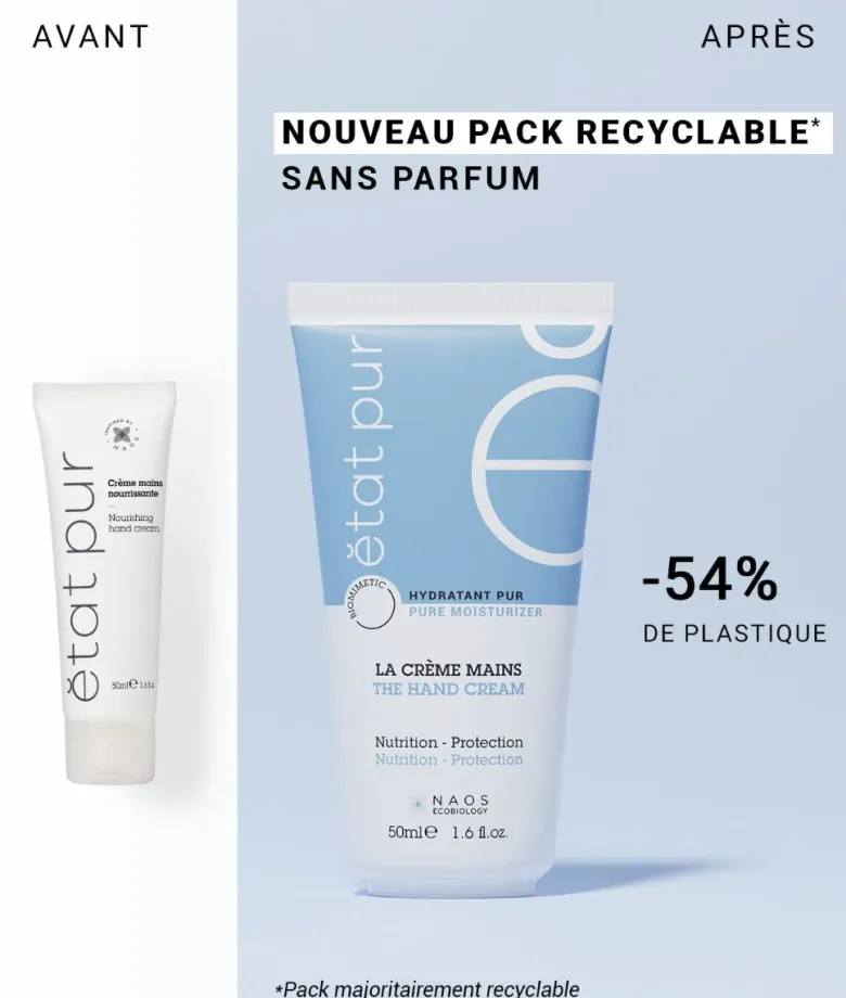 La crème mains Etat Pur - tube de 50ml