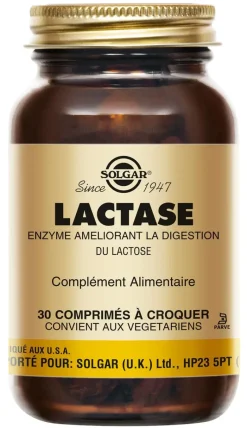 Lactase 3500 Solgar - pot de 30 comprimés à croquer
