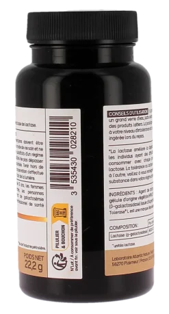 Lactase tolérase L 4500 fcc alu Nat&form - pot de 60 gélules
