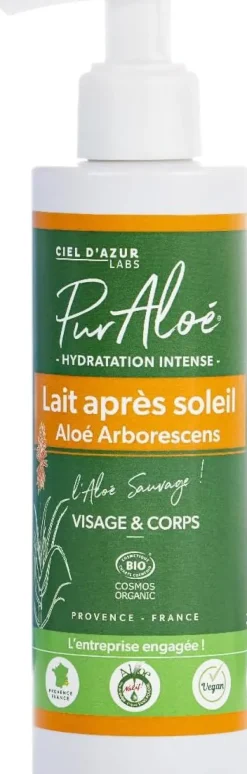 Lait après-soleil aloé arborescens Pur Aloé - flacon-pompe de 200ml