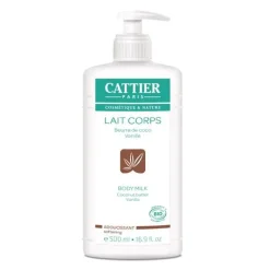 Lait corps adoucissant coco et vanille BIO Cattier - flacon-pompe de 500 ml