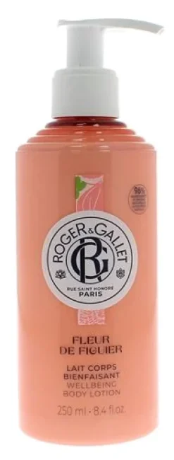 Lait corps bienfaisant fleur de figuier Roger & Gallet - flacon-pompe de 250 ml