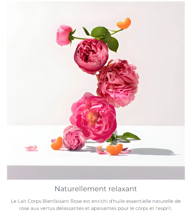 Lait corps bienfaisant Rose Roger & Gallet - flacon-pompe de 250 ml