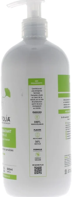Lait corps hydratant pour toute la famille bio Centifolia - flacon-pompe de 500 ml