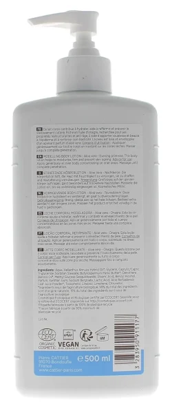 Lait corps modelant aloé vera et onagre bio Cattier - flacon-pompe de 500 ml