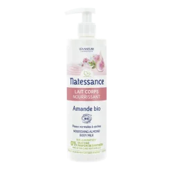 Lait corps nourrissant amande bio Natessance - flacon-pompe de 400ml