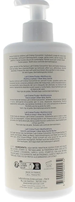 Lait-crème fluide+ multi-fonctions Embryolisse