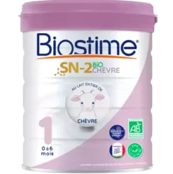 Lait de chèvre en poudre SN-2 1er âge bio Biostime - pot de 800g