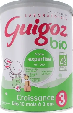 Lait de croissance bio de 10 mois à 3 ans Guigoz
