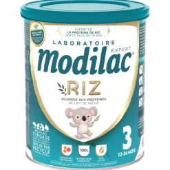 Lait de riz en poudre 3ème âge 12-36 mois Modilac Expert - pot de 800 g