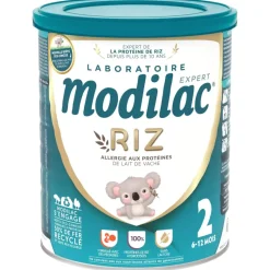 Lait de riz en poudre 2ème âge 6-12 mois Modilac Expert - pot de 800 g