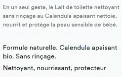 Lait de toilette sans rinçage Klorane Bébé