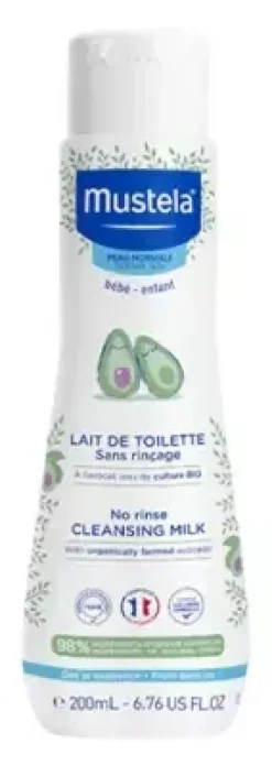 Lait de toilette sans rinçage peau normale bébé et enfant Mustela