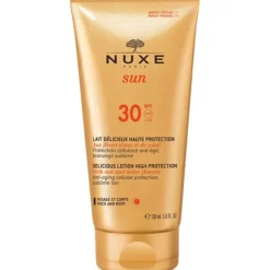 Lait délicieux visage et corps haute protection SPF 30 Nuxe sun - tube de 150 ml