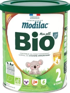 Lait en poudre bio 2ème âge 6 à 12 mois Modilac - pot de 800 g