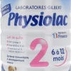 Lait en poudre 2ème âge Physiolac - pot de 800g