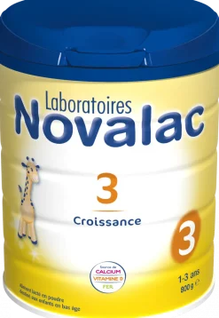 Lait en poudre Novalac 3ème âge croissance de 1 à 3 ans – pot 800 g