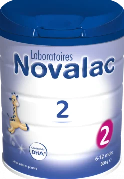 Lait en poudre Novalac 2ème âge de 6 à 12 mois - pot de 800 g