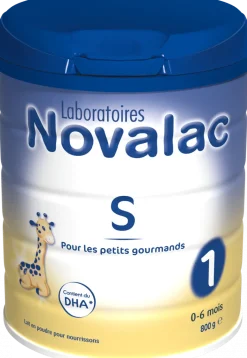 Lait en poudre Novalac S pour les gourmands de 0 à 6 mois - pot de 800 g