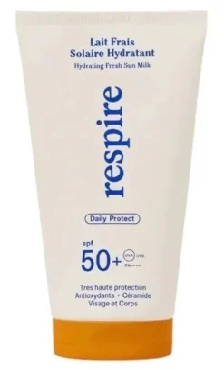 Lait frais solaire hydratant SPF50+ Respire - tube de 150ml