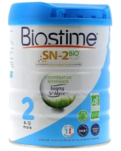 Lait infantile Biostime SN-2 Bio plus 2ème âge - 1 pot de 800 g