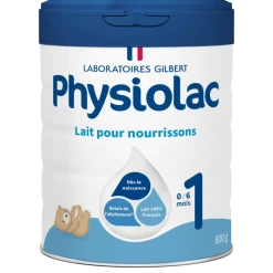 Lait infantile 1er âge 0-6 mois Physiolac – pot 800 g