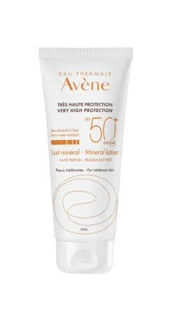 Lait minéral solaire très haute protection spf 50+ Avène - tube de 100 ml