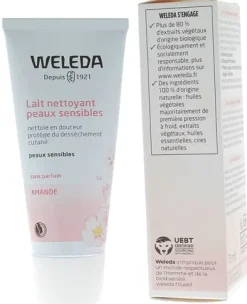 Lait nettoyant confort à l'amande Weleda - tube de 75 ml