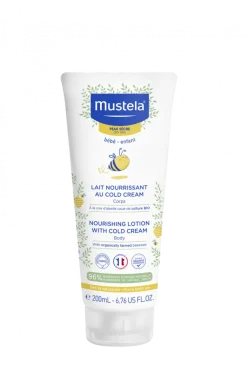 Lait nourrissant au cold cream peau sèche Mustela - tube de 200 ml